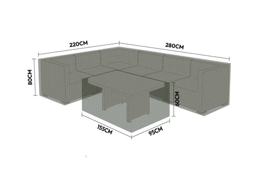 Protex - Cover Pack for Large Left Corner Sofa Dining Set