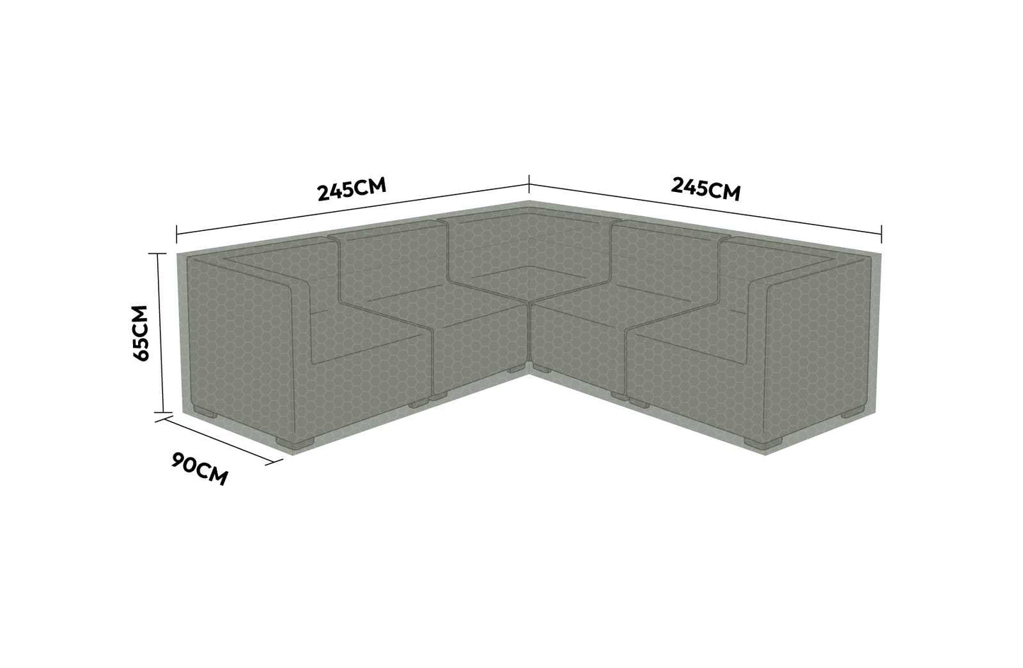 Protex - Cover for Symmetrical L-Shaped Large Corner Sofa