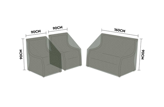 Protex - Cover Pack for 2 Seater Sofa Lounging Set