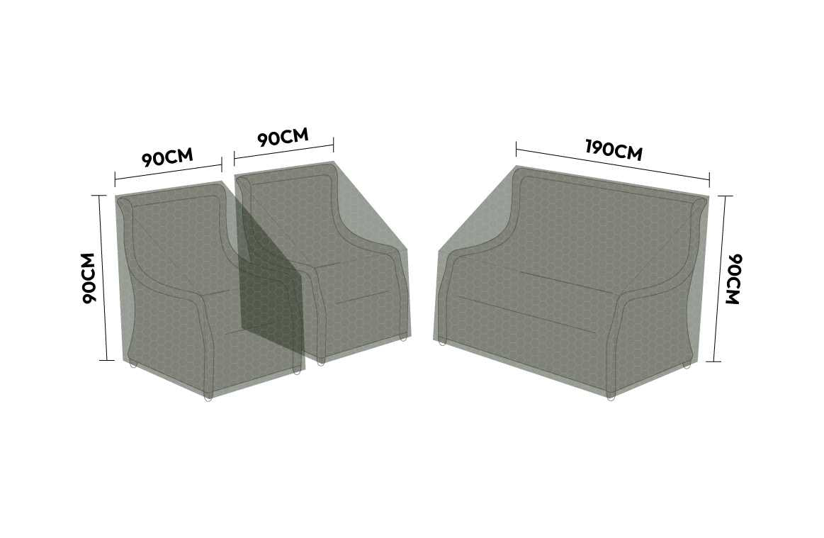 Protex - Cover Pack for 2.5 Seater Sofa Lounging Set