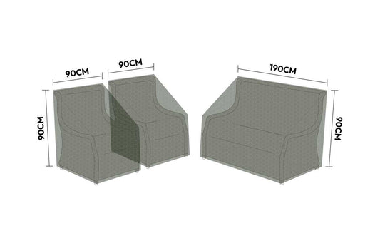 Protex - Cover Pack for 2.5 Seater Sofa Lounging Set