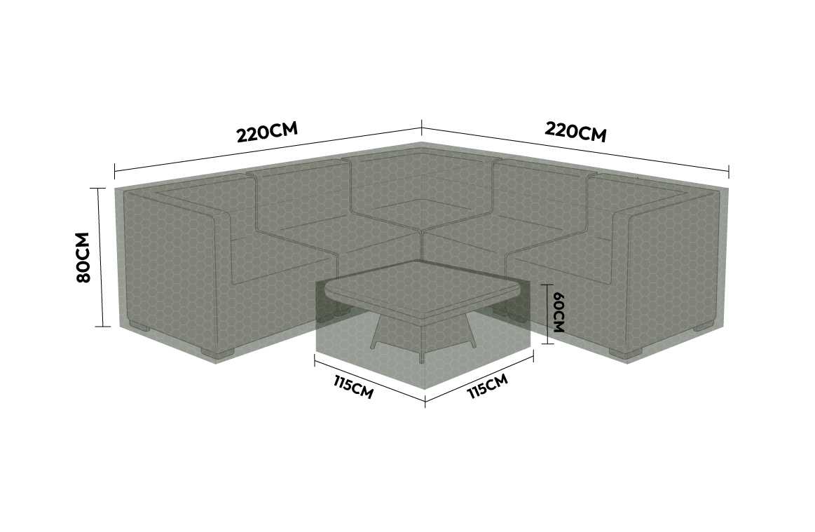 Protex - Cover Pack for Large Regular Corner Sofa Dining Set