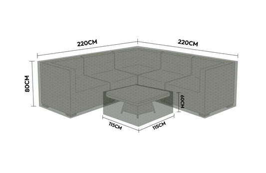 Protex - Cover Pack for Large Regular Corner Sofa Dining Set