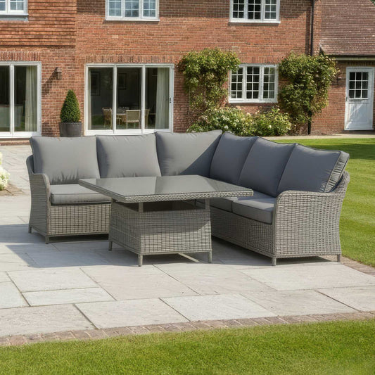 Nova - Ivy Corner Sofa Lounge Dining Set with Square Rise & Fall Table