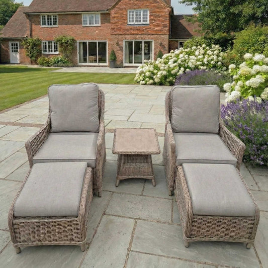 Nova - Ivy 5pc Reclining Lounging Set with Square Side Table