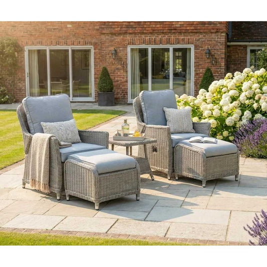 Nova - Ivy 5pc Reclining Lounging Set with Square Side Table