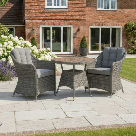 Nova - Ivy 2 Seat Bistro Set - 0.75m Round Table (Ceramic Glass)