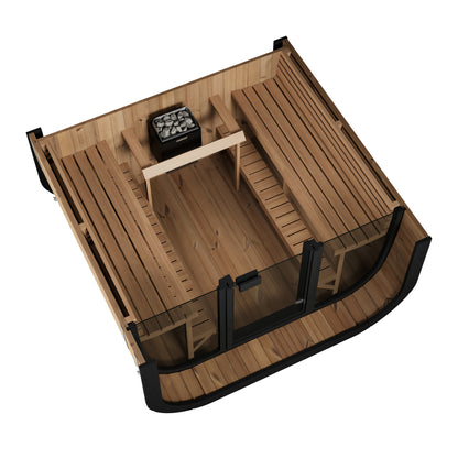 ThermoZen L Outdoor Sauna - 6 Person - Including Heater
