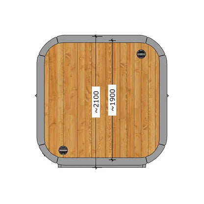 ThermoZen S Outdoor Sauna - 3 Person - Including Heater