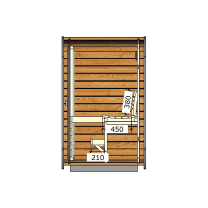 ThermoZen S Outdoor Sauna - 3 Person - Including Heater