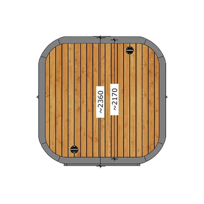 ThermoZen L Outdoor Sauna - 6 Person - Including Heater