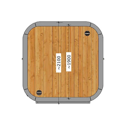 ThermoZen M Outdoor Sauna - 4 Person - Including Heater