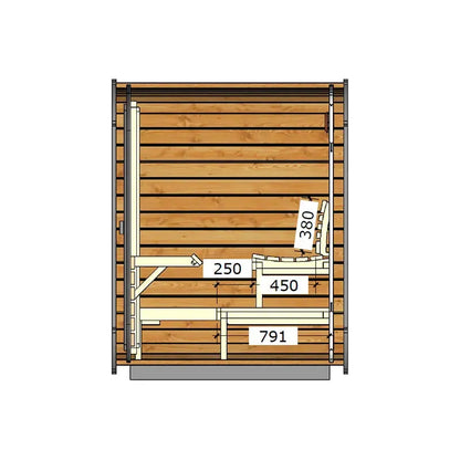 ThermoZen M Outdoor Sauna - 4 Person - Including Heater