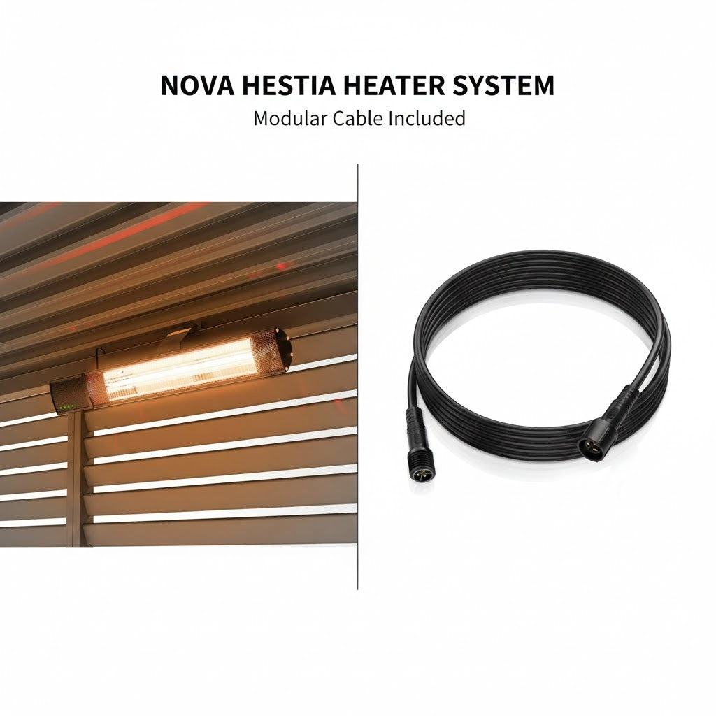 Nova Hestia Beam-Mounted Pergola Heater With Remote